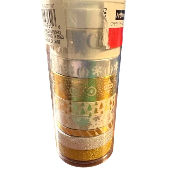 ArtMinds Christmas-Themed Washi Tape 6 Rolls For Decorative Crafts Scrapbooking - Picture 3 of 6